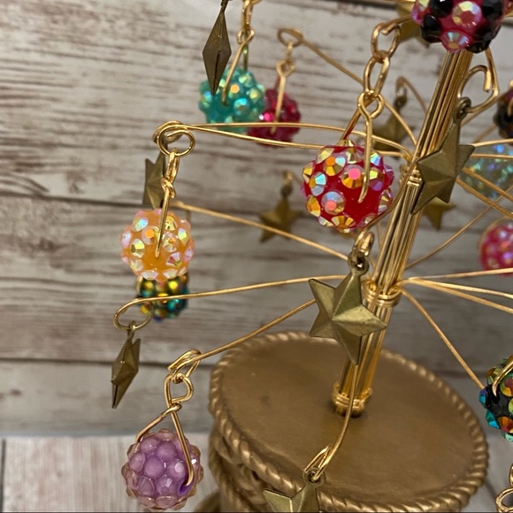 Vintage Handmade 8” Christmas Tree with Beaded Charms - Picture 4 of 8